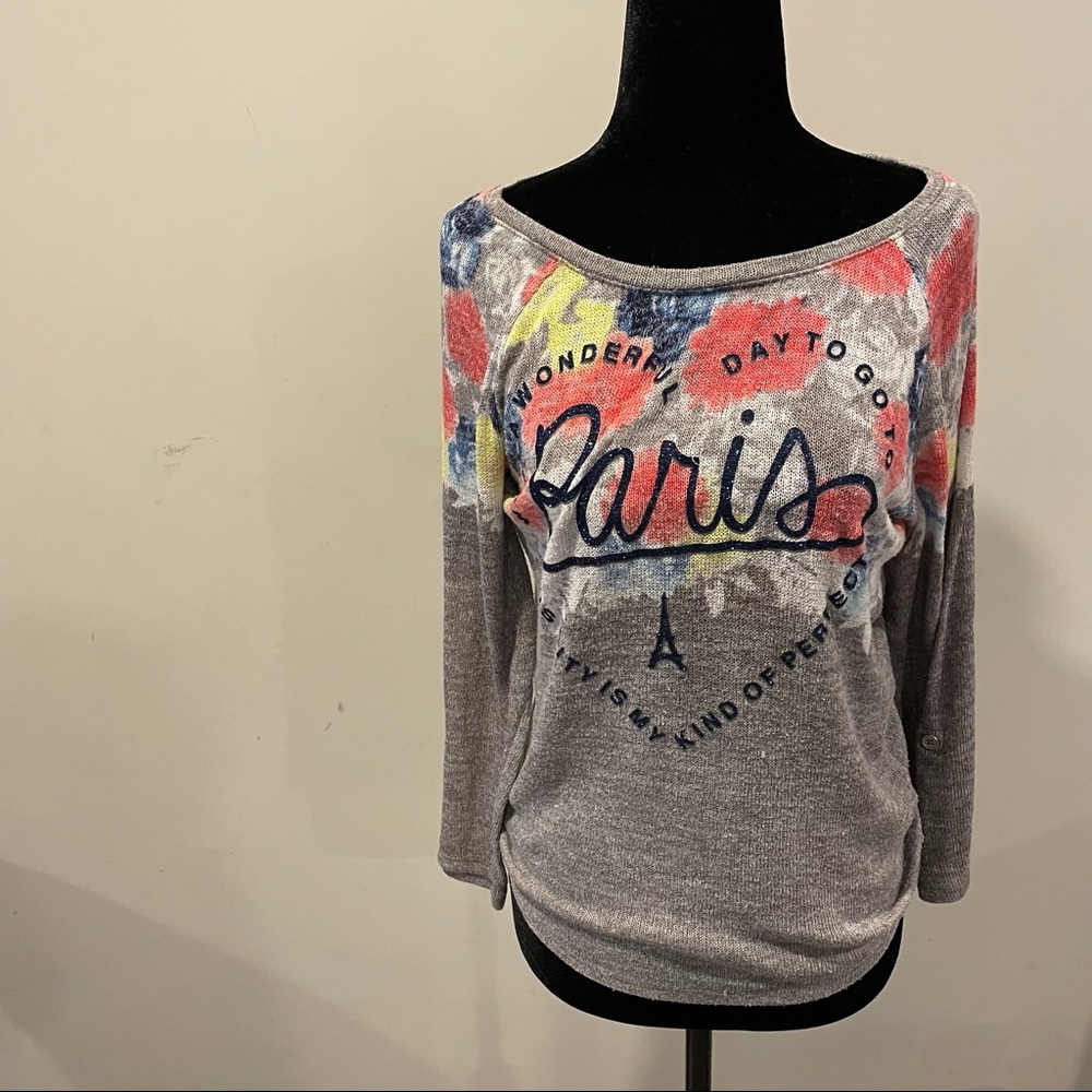 Justice Knit Colourful Paris Sweater - Sweet Find